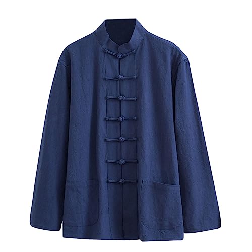 Veste Kung Fu Loose, Tai Chi Uniforme Hommes Chinoise Kung Fu Vêtements Coton Linge de Linge...