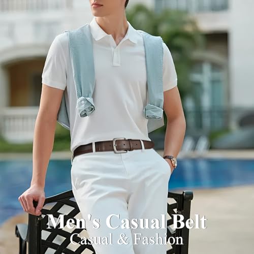 Mens Belt Men’s Casual Everyday Leather Jean Belt Fashion Web Fabric Canvas Belt with Metal Buckle2