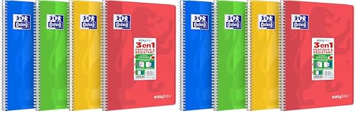 Cahier Spirale Oxford EasyBook 24x32 idéal pour organiser les cours du lycée au bureau