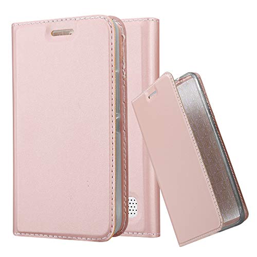 Cadorabo Hülle kompatibel mit Sony Xperia E1 aus Premium Kunst Leder Flip Klappbare Stoßfeste Magnetische [Standfunktion] [Kartenfächern] Cover Hülle für Sony Xperia E1 Tasche in Rosa