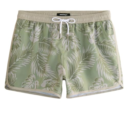 Image of maamgic Mens Boys Short 80s 90s Vintage Swim Trunks with Mesh Lining Quick Dry Swim Suits Board Shorts