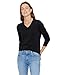 Produktbild State Cashmere Damen Strickpullover 100% reines Kaschmir Feinstrick Langarm Pullover Mit V-Ausschnitt (M, Schwarz)