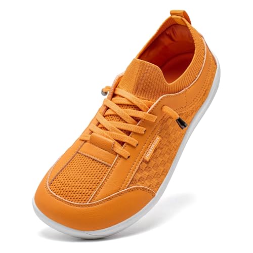 HOBIBEAR Barefoot Shoes for Women Men Wide Toe Box Zero Drop Slip-on Walking Sneakers