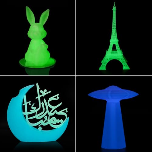 Image of Kingroon Glow in Dark 1.75mm PLA Filament, Fit Most FDM 3D Printers, Dimensional Accuracy + /- 0.03 mm, 1kg Spool(2.2lbs), Luminous PLA 3D Printer Filament - Purple