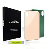 CELL4LESS Back Glass Replacement Compatible w/The iPhone Xs MAX Including Wide Camera Hole, Adhesive & Removal Tool (Gold)