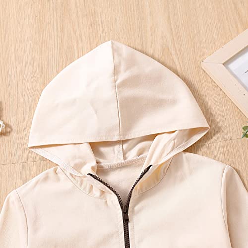 Unisex Kids Sweatshirt 𝗖olor Block Lightweight Zip Loose Jacket Fall Windproof Warm Outerwear with Pocket2