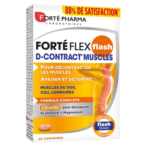 Forté Pharma - Forté Flex Flash D'Contract Muscles - Complément Alimentaire Décontractant Musculaire Détente des muscles - Quinquina Magnésium Sureau...