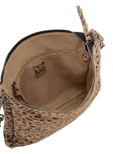 Sac à épaule FREDsBRUDER Layer Crossbag Edition Dotty Leo marron clair en cuir véritable