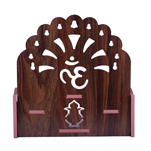 Krupasadhya Mandir for Pooja Home Decoration Wall Hanging Beautiful Wooden Plywood Temple Engineered Wood Home Temple Solid Wood, Engineered Wood Home Temple 3
