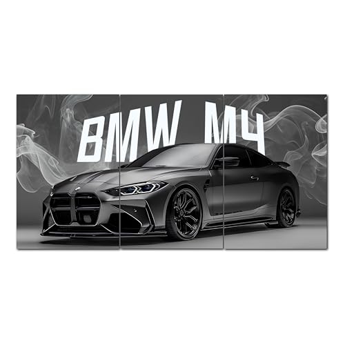 Image of Posternet BMW Super Car Split Poster Set - 12x18 Inch Wall Art Prints for Bedroom, Living Room & Office Decor (Pack of 3, Split Design)