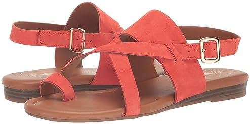 Franco Sarto Sarto Womens Gia Strappy Sandal Tangelo Orange Suede 7.5 M | Image 6