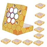 Hemobllo 6pcs Bee-Themed Window Treat Boxes Shower and Birthday Party Favor Candy Boxes for Small Treats Cookies and Functional and Easy to Assemble Paper Storage