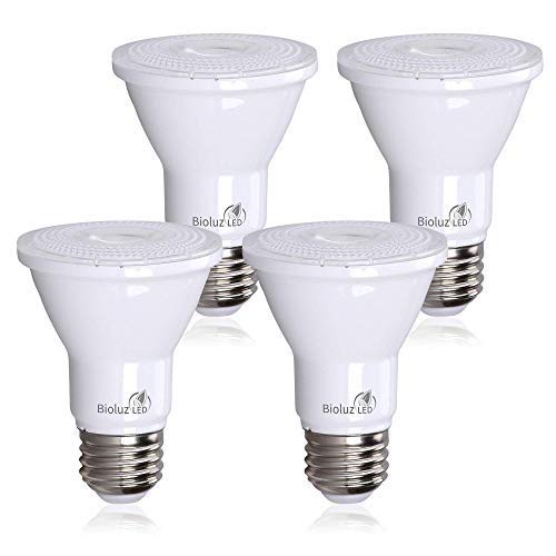 Bioluz LED PAR20 Bulbs 5000K Daylight 90 CRI 5.5W = 75W Replacement Dimmable LED Light Bulbs, 500 Lumens, UL Listed, Title 20, 4-Pack - Incandescent & Daylight Light Bulbs by Bioluz LED - Used condition - US$10.99