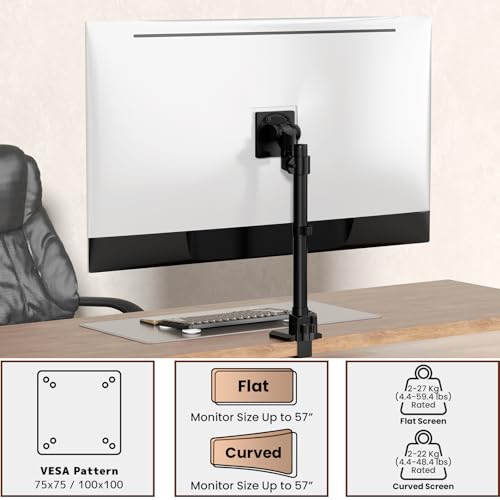 Image of 24-57'' Ultrawide Monitor Desk Mount, Aluminum Heavy Duty Monitor Arm