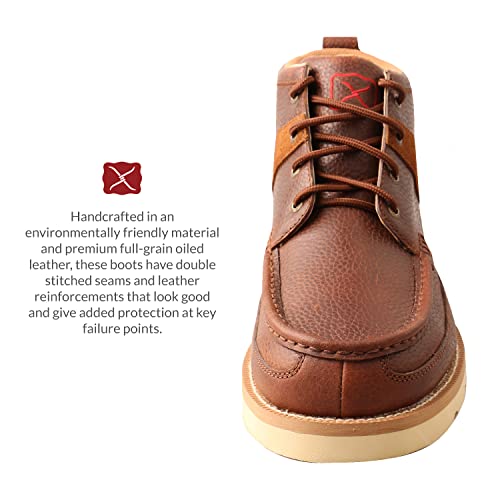 Image of Twisted X Men's Wedge Sole Shoes Moc Toe Grey 9 EE US