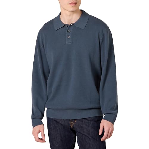 Amazon Essentials Men's Relaxed-Fit Knit Polo Sweater