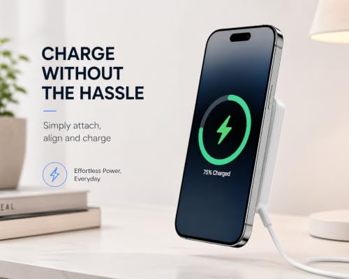 Image of 4BT Magnetic Wireless Charger Compatible with MagSafe, Snap-On Align and Charge