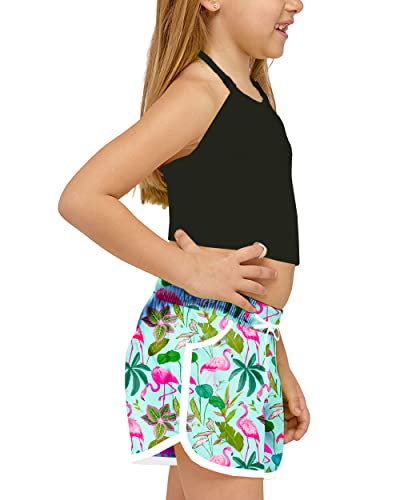 Image of Deerose Kids Hawaiian Swim Board Shorts Quick Dry Active Swim Trunk 5-14 Years