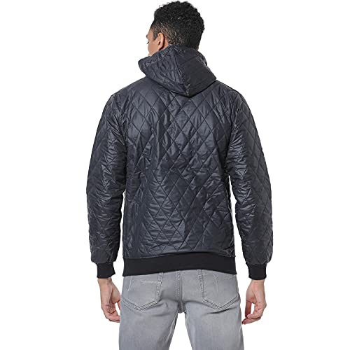 Image of CAHOOT Men's Solid Vegan Leather Regular Fit Cotton Jacket For Winter Wear Standing Collar | Full Sleeve | Zipper | Casual Jacket For Man | Western Stylish Jacket For Men