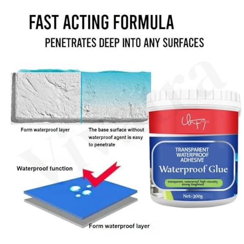 Image of Multi-Surface Waterproof Bonding Glue - Crack Sealing Transparent Adhesive for Roofs, Pipes, Bathroom Repairs, super glue, super glue plastic