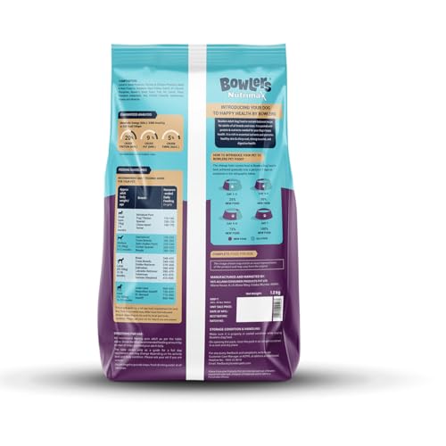 Image of Bowlers Nutrimax Adult Dry Dog Food | Chicken & Vegetables | 1.2 kg Protein | Smooth Digestion & Healthy Coat | Complete & Balanced Nutrition | Enriched with Essential Amino Acids
