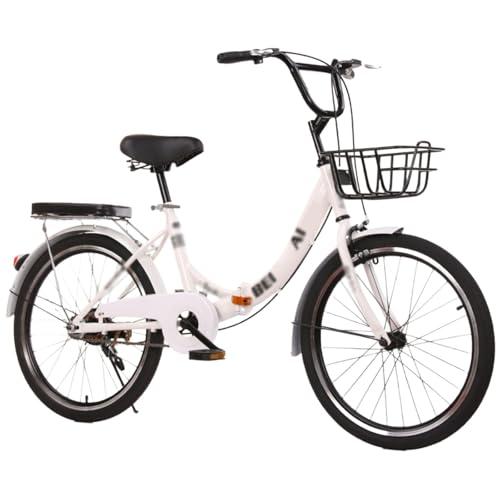 Bicicleta De Montaña Plegable para Adultos, Cuadro De Acero Al Carbono De 20/22/24/26 Pulgadas con Amortiguación, Ideal para Desplazamientos Urbanos. A,24 Inch
