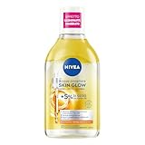 NIVEA Acqua Micellare Skin Glow 400 ml, Struccante viso e occhi con 5% siero + Aminoacid Complex, Detergente viso, occhi e labbra senza risciacquo per pelli spente e sensibili