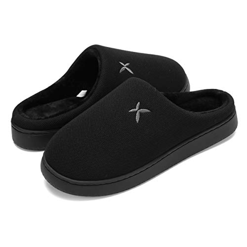 Buy House Slippers for Men Black Memory Foam Shoes Women Indoor Slipper