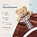 Bearington Collection Touchdown Snuggler Plush Football Lovey - 15-Inch Satin & Velour Security Blanket for Babies - Soft Plush Newborn Baby Football Toy for Boys