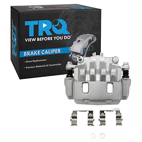 Image of TRQ Front Left Brake Caliper w /Bracket Drivers Side