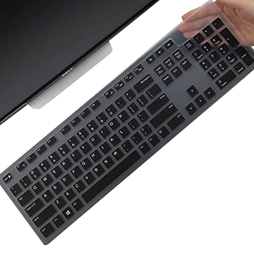 Keyboard Cover Skin for Dell KM636 KB216 KB216t KB216d KB216p Wired & Wireless Keyboard, Dell Optiplex 5250 3050 3240 5460 7450 7050, Dell Inspiron Desktop 24' 27' 5400 5490 7700 7790 3475 3670 3477