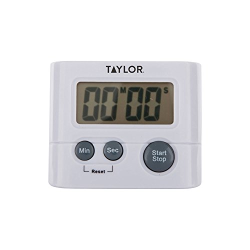 Taylor Precision Products Temporizador digital, exibe até 99 minutos, 59 segundos, branco
