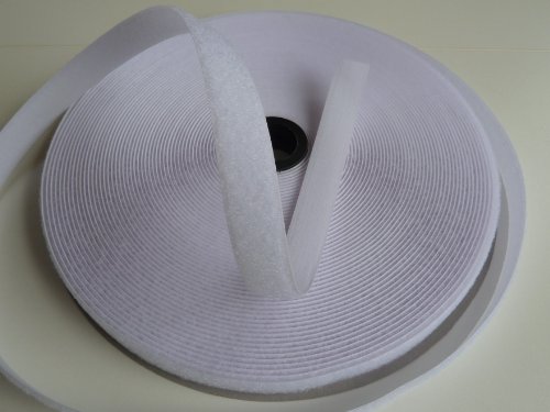 Nastro in Velcro di anello, per cucire, bianco, 25...