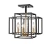 Z-Lite 454SF-BRZ-OBR 4 Light Semi Flush Mount, Bronze & Olde Brass