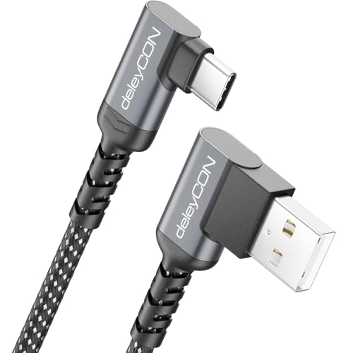 deleyCON 1m USB C Kabel 2x Winkel 90 Grad USB-A auf USB-C Ladekabel Datenkabel Gewinkelt für iPhone 17 16 15 Pro Max Air Galaxy A16 A56 S25 S24 S23 Pixel AirPods Notebook PS5 deleyCON 1m USB C Kabel 2x Winkel 90 Grad USB-A auf USB-C Ladekabel Datenkabel Gewinkelt für iPhone 17 16 15 Pro Max Air Galaxy A16 A56 S25 S24 S23 Pixel AirPods Notebook PS5