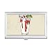 Cup Leaves Red White Ice Cream Business Card Holder Case Pocket Box Wallet