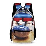 SKTNBM Mochila de viaje de ocio, mochila de mano con estampado de bolos, mochila de viaje de negocios antiduradera para mujeres y hombres, Negro -, Talla única, Mochilas de mochila