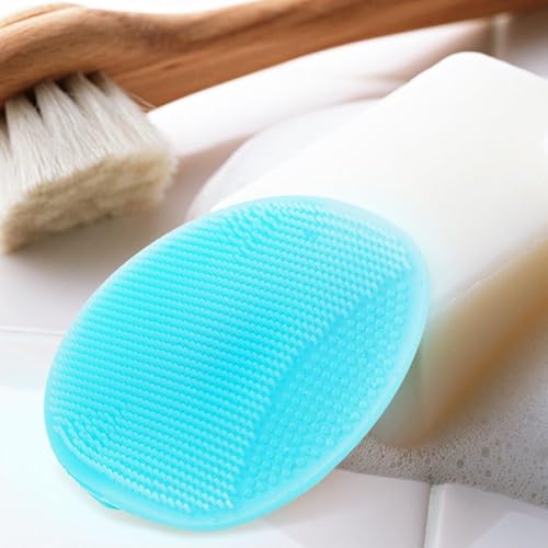 VOUM Silicone Facial Scrubber,Face Cleansing Brush,Mini Manual Silicone Face Scrubber Face Massager Brush Anti-Aging Skin Cleanser and Deep Exfoliator Makeup Tool for Girl Sister Women,2 PCS - Image 4