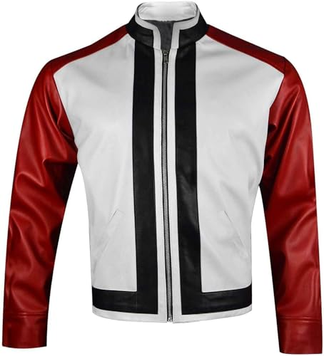 Mens Faux Leather Costume For Halloween Terry Bogard KOF Fans Jacket Gamer Cosplay Jacket