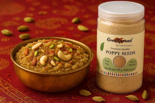 Image of GoodSpread Organically Grown Nutrient-Packed White Poppy Seeds 1 Kg (Posto Dana) - Pure and Natural Khaskhas