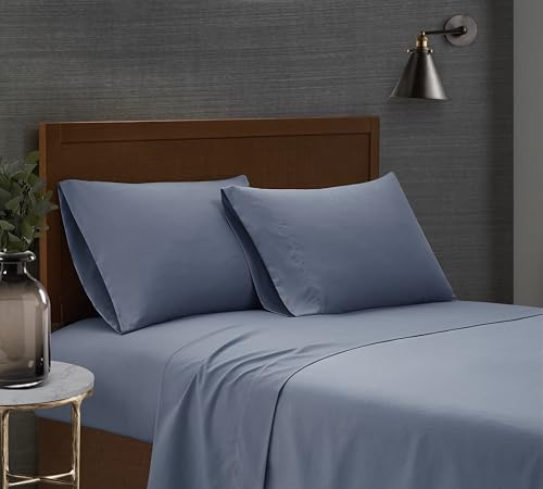 LONDON FOG Split King Sheet Set Blue