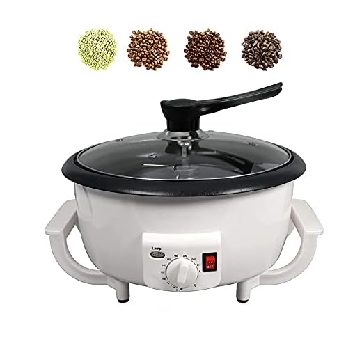 Tostadores de café, tostadora eléctrica para el hogar, café en grano, cacahuete, anacardo, castañas, tostadora, temperatura ajustable, 750 g, capacidad para cafetería, tienda/hogar (Sin Temporizador)