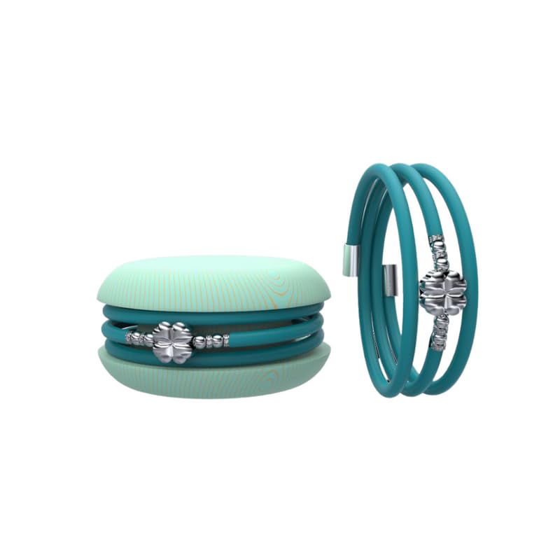 Macaron TOOLATE Bracciale Charm Macaron Donna in Caucciù con Simbolo,...