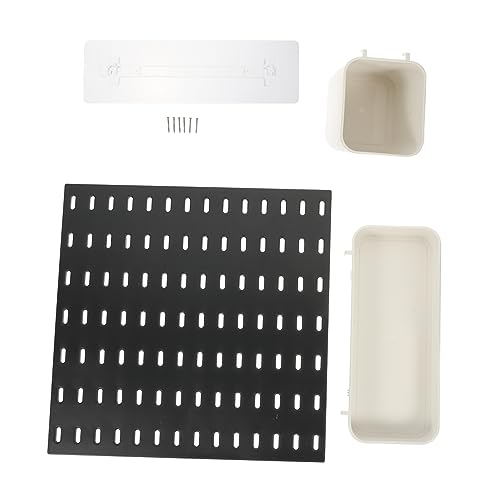 Tablero perforado negro con 2 cestas de almacenamiento Veemoon 2