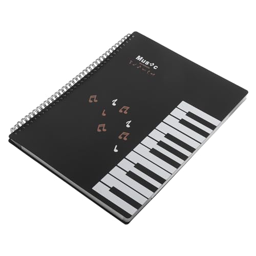 Uonlytech Adjustable Music Sheet Folder for Piano Guitar Violin 20-Page Music Sheet Protector with Note Annotation Design for Concerts and Practice Sessions
