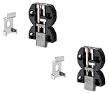 Gedotec Einhängebeschlag-Set Paneel-Aufhänger MIDI-S für Möbel & Oberschränke | Einhänge-Verbinder rund zum Schrauben | Schrankaufhänger verstellbar | 2 Stück - Schrankhalter zum Einbohren im Holz