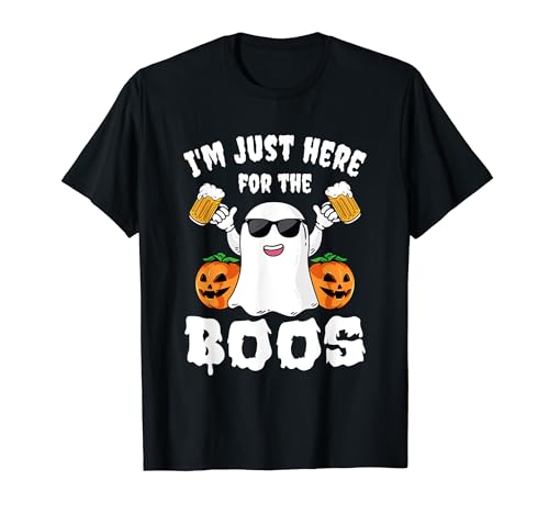 Solo estoy aquí por la fiesta de abucheos, divertido fantasma de Halloween Camiseta