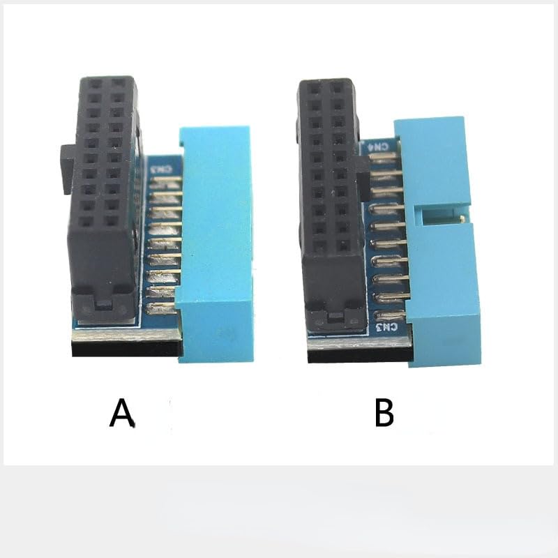 USB 3.0 90-Grad-Adapter Für Mainboard – 19/20-Pin Stecker Auf Buchse, Nach Oben Gewinkelt (PH19A), Für Besseres Kabelmanagement