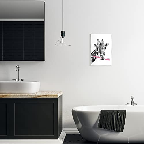 Image of Funny Animal Bathroom, 10 x 15 Inch Mounted Print on Wall Plaque
