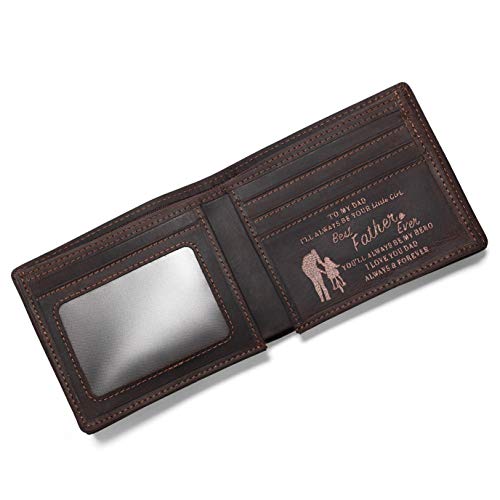 Personalized Engraved Leather Wallet for Dad from Daughter - Perf...
